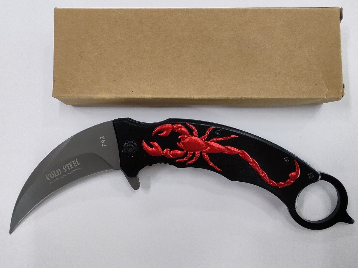 Navaja T Ctica Kerambit Cold Steel Escorpi N Rojo Compraventanet